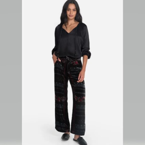 Johnny Was FEZA VELVET PANT Floral size L